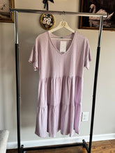 Load image into Gallery viewer, Lilac Seersucker Knit Dress