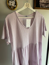 Load image into Gallery viewer, Lilac Seersucker Knit Dress