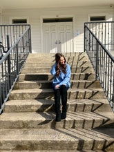 Load image into Gallery viewer, Baby Blue Scalloped Sweater