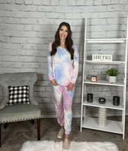 Load image into Gallery viewer, Cotton Candy Tie Dye Lounge Wear Set