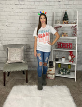 Load image into Gallery viewer, Holly Jolly Babe Holiday Graphic Tee Shirt