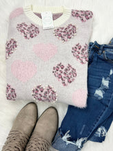 Load image into Gallery viewer, Sweetheart Hearts and Pearl Sweater