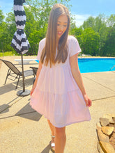 Load image into Gallery viewer, Lilac Seersucker Knit Dress
