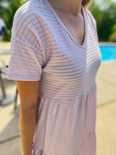 Load image into Gallery viewer, Lilac Seersucker Knit Dress
