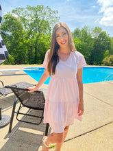 Load image into Gallery viewer, Lilac Seersucker Knit Dress
