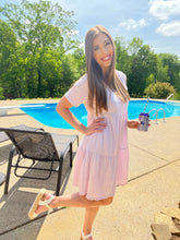 Load image into Gallery viewer, Lilac Seersucker Knit Dress