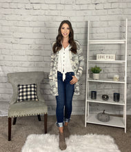 Load image into Gallery viewer, Gray Camo Cardigan