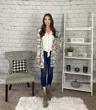 Load image into Gallery viewer, Gray Camo Cardigan