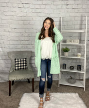 Load image into Gallery viewer, Mint Green Popcorn Cardigan