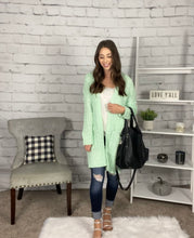 Load image into Gallery viewer, Mint Green Popcorn Cardigan