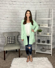 Load image into Gallery viewer, Mint Green Popcorn Cardigan