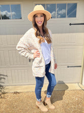 Load image into Gallery viewer, Oatmeal Confetti Knit Cardigan