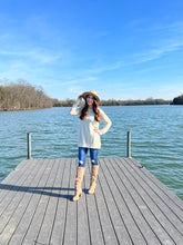 Load image into Gallery viewer, Women's Oatmeal Metallic Tunic