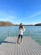 Load image into Gallery viewer, Women's Oatmeal Metallic Tunic