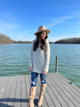 Load image into Gallery viewer, Women's Oatmeal Metallic Tunic