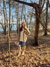 Load image into Gallery viewer, Plus Size Olive Utility Jacket