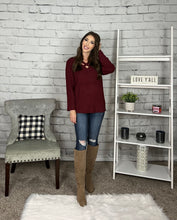Load image into Gallery viewer, Ruby Red Crisscross Sweater