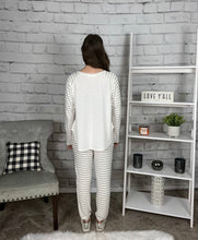 Load image into Gallery viewer, Pink Smiley Face Striped Lounge Wear Set