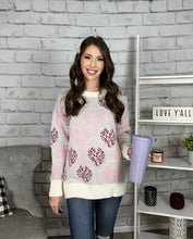 Load image into Gallery viewer, Sweetheart Hearts and Pearl Sweater