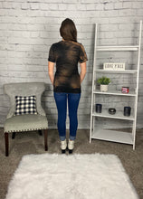 Load image into Gallery viewer, Tequila Shot Bleached Black Graphic Tee Shirt