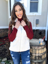 Load image into Gallery viewer, Vanilla Fleece Zip Up Vest