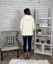 Load image into Gallery viewer, Winter Wonderland Creme Hooded Popcorn Sweater