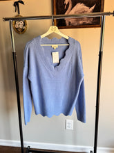 Load image into Gallery viewer, Baby Blue Scalloped Sweater
