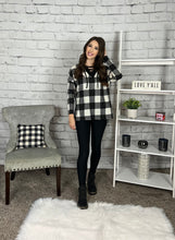 Load image into Gallery viewer, Crisscross Buffalo Plaid Pullover Sweater
