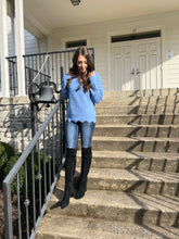 Load image into Gallery viewer, Baby Blue Scalloped Sweater
