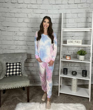 Load image into Gallery viewer, Cotton Candy Tie Dye Lounge Wear Set
