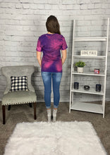Load image into Gallery viewer, Fancy Bleached Purple Graphic Tee Shirt
