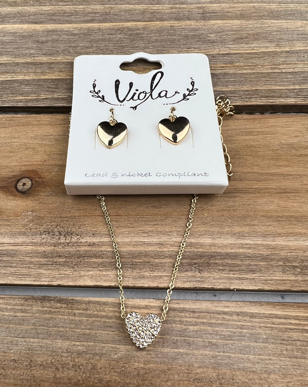 Gold Heart Charm Necklace