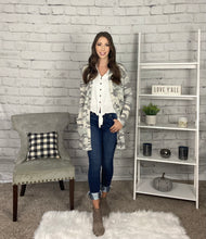 Load image into Gallery viewer, Gray Camo Cardigan
