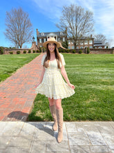 Load image into Gallery viewer, Short Sleeve Lemon Print Woven Dress
