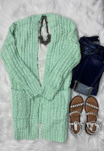Load image into Gallery viewer, Mint Green Popcorn Cardigan
