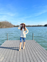 Load image into Gallery viewer, Women&#39;s Oatmeal Metallic Tunic
