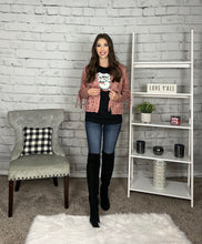 Load image into Gallery viewer, Dusty Rose Fringe Jacket
