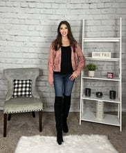 Load image into Gallery viewer, Dusty Rose Fringe Jacket
