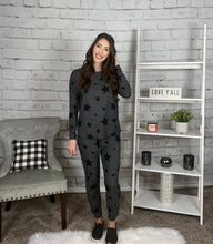 Load image into Gallery viewer, Starry Night Charcoal Lounge Wear Set
